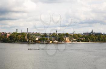 Stockholm city view, Djurgarden island.