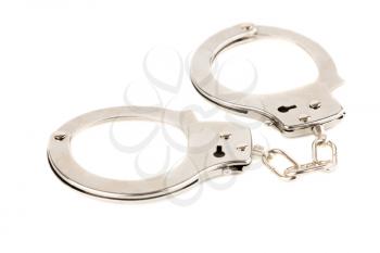 Handcuffs isolated on a white background.