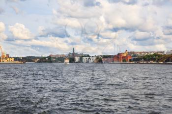 Stockholm city, Sodermalm district,view from sea.