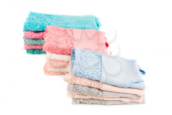 Colorful panties isolated on white background.