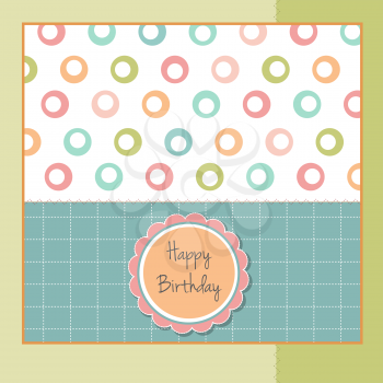 Royalty Free Clipart Image of a Birthday Card Greeting