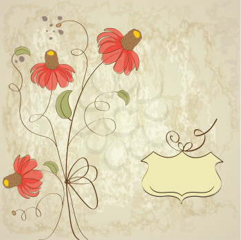 Royalty Free Clipart Image of a Flower Background With Text Space