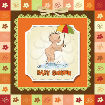 Royalty Free Clipart Image of a New Baby Shower Card