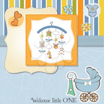 Royalty Free Clipart Image of a Baby Announcement Background