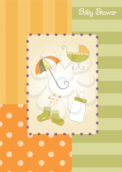 Royalty Free Clipart Image of a Baby Shower Background