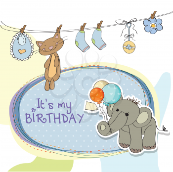 Royalty Free Clipart Image of a Birthday Invitation