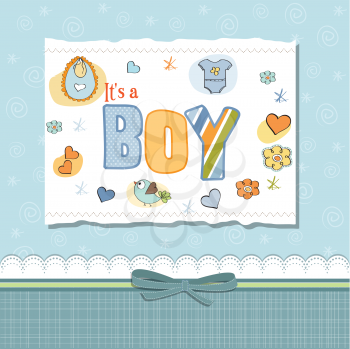 Royalty Free Clipart Image of an It's a Boy Card