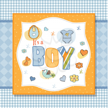 Royalty Free Clipart Image of a Baby Announcement