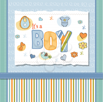 Royalty Free Clipart Image of a Baby Boy Birth 