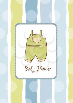 Royalty Free Clipart Image of a Baby Boy Shower Invitation