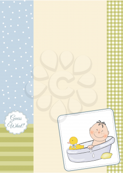 Royalty Free Clipart Image of a Birth Announcement