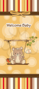 Royalty Free Clipart Image of a Welcome Baby Background