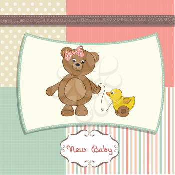 Royalty Free Clipart Image of a New Baby Greeting