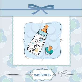 Royalty Free Clipart Image of a New Baby Announcement
