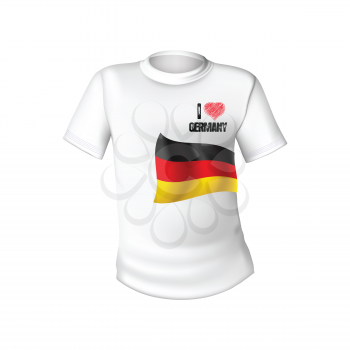Royalty Free Clipart Image of an I Love Germany Flag