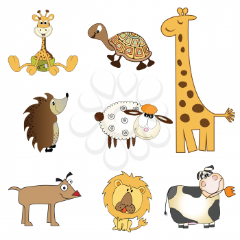 Royalty Free Clipart Image of Cute Animals