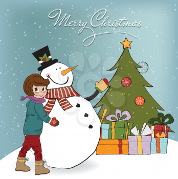 Royalty Free Clipart Image of A Christmas Card