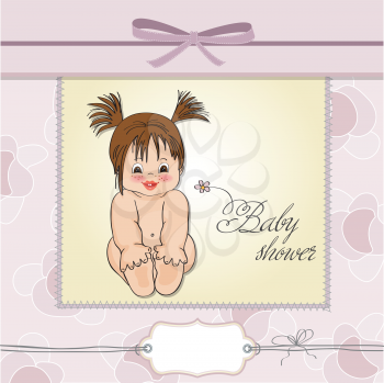 Royalty Free Clipart Image of a Baby Shower Card