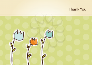 thank you flowers card