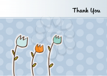 thank you flowers card