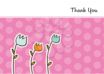  thank you flowers card