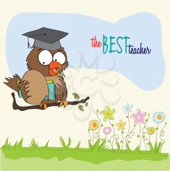 Owl Teacher in vector format