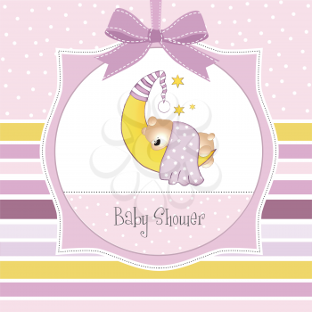 welcome new baby girl, vector illustration