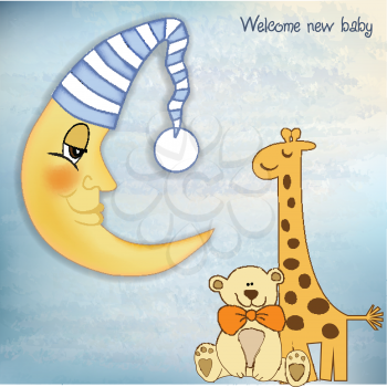 welcome baby greetings card
