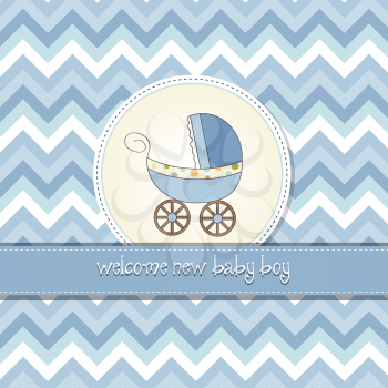 baby boy announcement card with baby