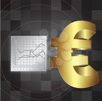 financial background with euro sign