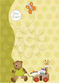 baby shower and announcement card
