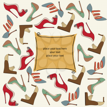 shoes background in vector format