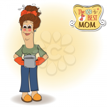 the best mom, vector illustration