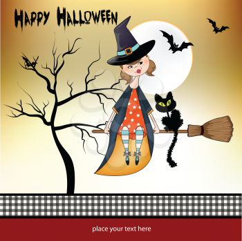 Halloween witch background