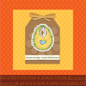 baby shower card with crone
