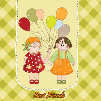 best friends greeting card