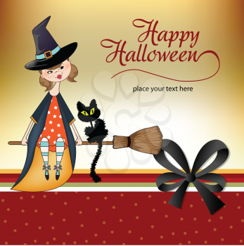 Halloween witch background
