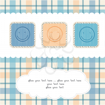 Happy faces greeting card
