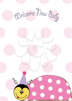 happy birthday card with ladybug
