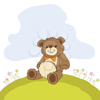 card with a teddy bear