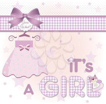 it's a girl, baby shower card