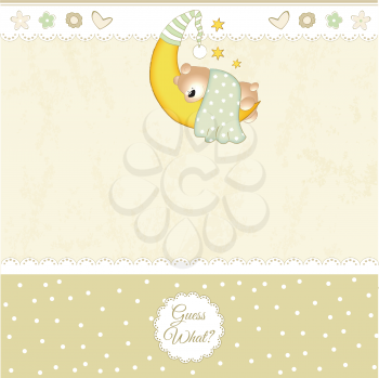 welcome new baby girl, vector illustration