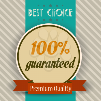 retro illustration of a  best choice message, vector format