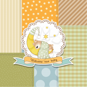 baby shower announcement card in vector format
