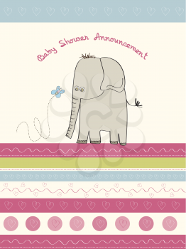 Royalty Free Clipart Image of a Baby Shower Announcement