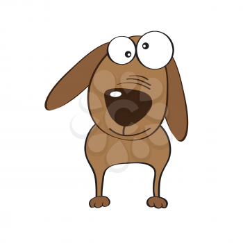 doodle dog cartoon, vector illustration