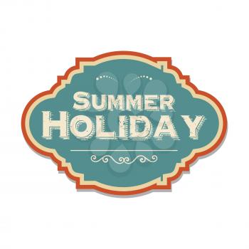 retro summer holiday  label, illustration in vector format