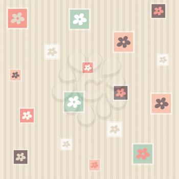 Flower seamless pattern background, vector illustration