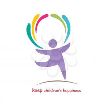 keep children's happiness, vector illustration