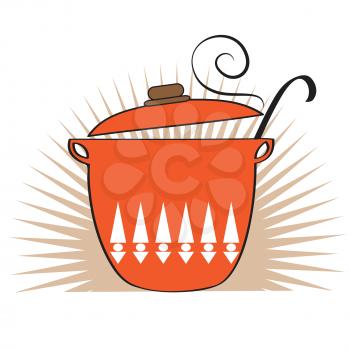 Cooking pan icon, vector illustration